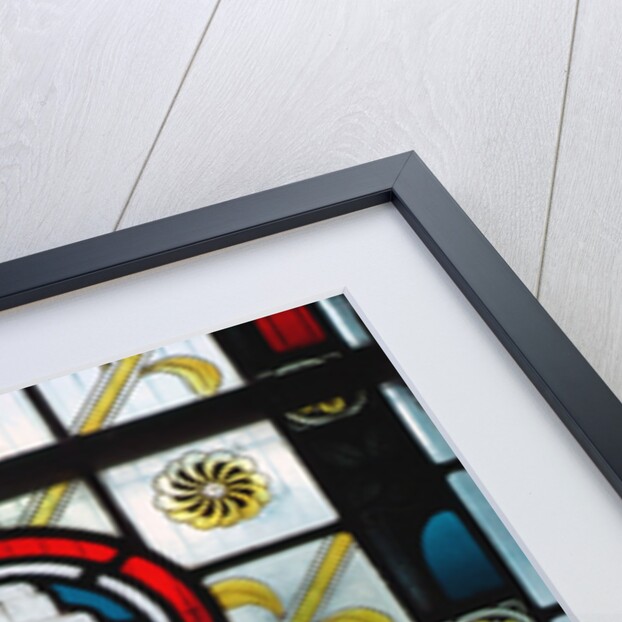 Stained glass window, detail of a Nativity scene, 14th century by Anonymous