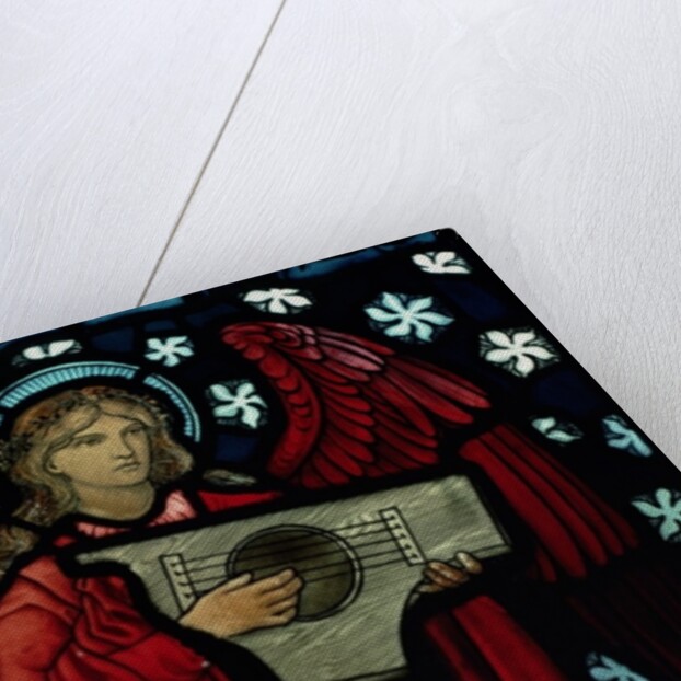 Detail of the Angel Musician, made by William Morris and Co., 1882 by Edward Coley Burne-Jones