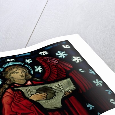 Detail of the Angel Musician, made by William Morris and Co., 1882 by Edward Coley Burne-Jones
