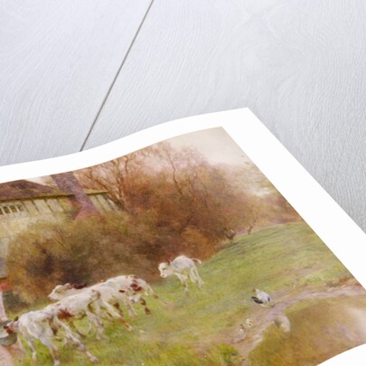 Feeding the Calves by Robert Gustav Meyerheim