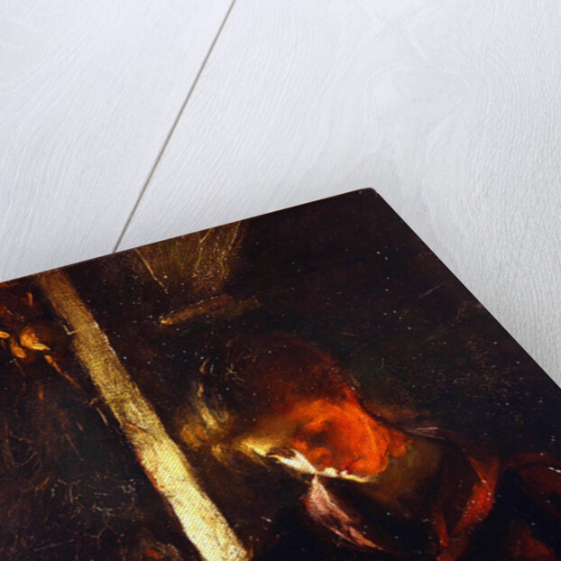 By the Fireside by Frank Bramley