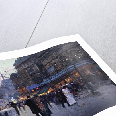 Paris street scene by Eugene Galien-Laloue