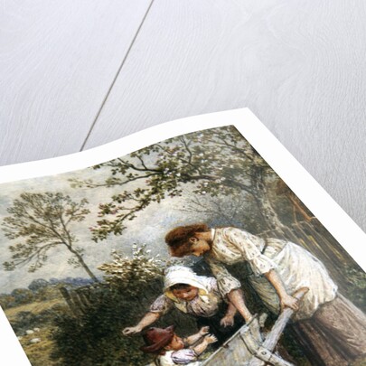 The Wheelbarrow by Myles Birket Foster