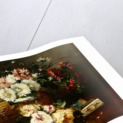 Still Life with a Fan by Eugene Henri Cauchois