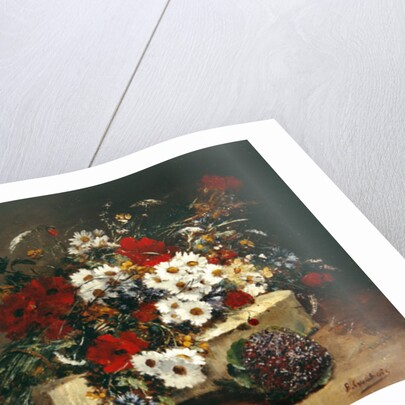 Poppies and Daisies by Eugene Henri Cauchois