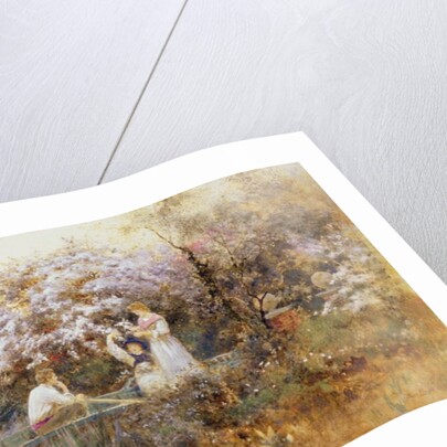 Picking Blossoms. 1895 by Thomas James Lloyd