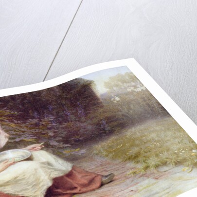 Shelling Peas by Constance Phillott