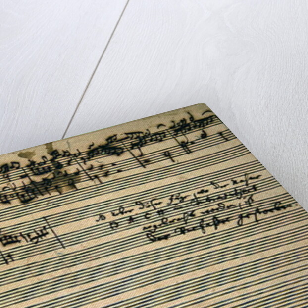 Last page of The Art of Fugue, 1740s by Johann Sebastian Bach