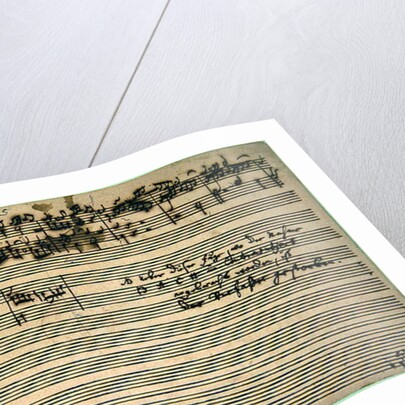 Last page of The Art of Fugue, 1740s by Johann Sebastian Bach