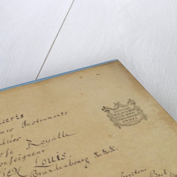 Title page of the 'Brandenburg Concertos' by Johann Sebastian Bach