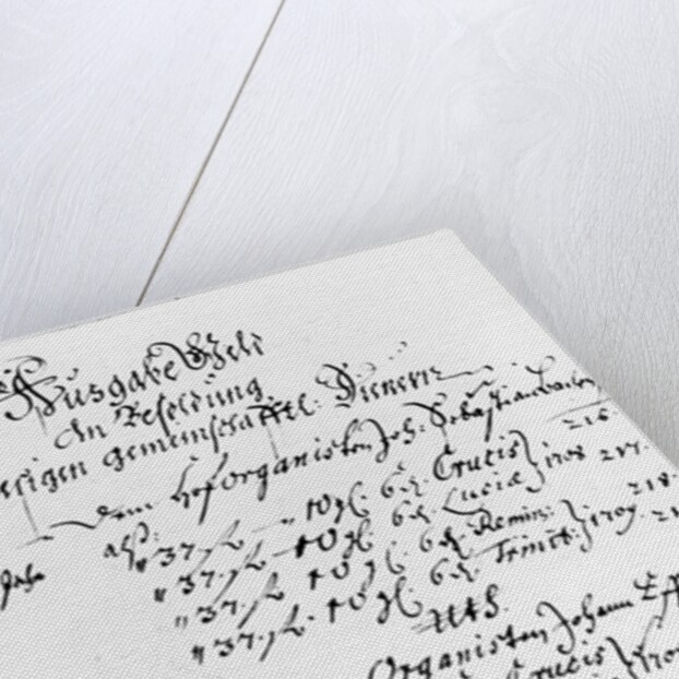 Excerpt from J.S. Bach's salary payment for 1708-09 by German School