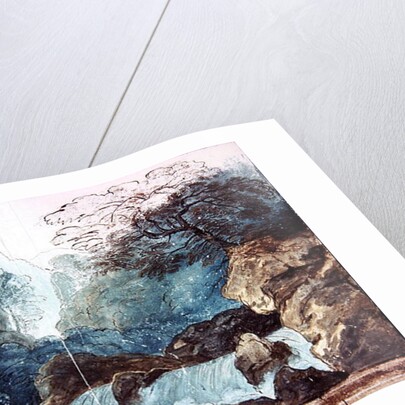 Waterfall in a wood, set design for a production of 'Undine', by Karl Friedrich Schinkel