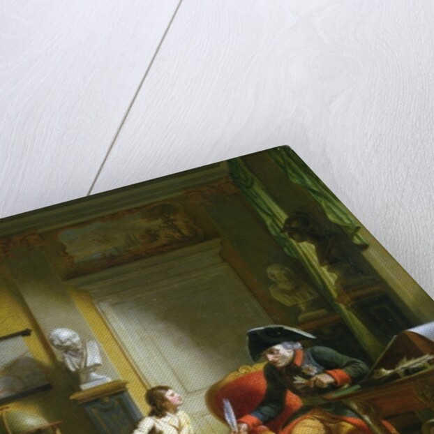 Frederick II the Great with his grandnephew Frederick Wiliam III, 1814 by German School