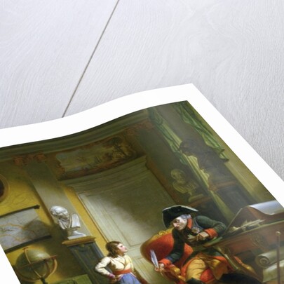 Frederick II the Great with his grandnephew Frederick Wiliam III, 1814 by German School