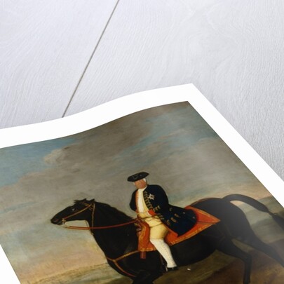 King Frederick William I on Horseback with Potsdam in the background, c.1735 by School German