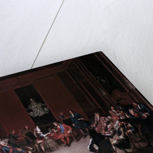 Frederick I's Tobacco College in the Berliner Castle's Cloth of Gold Chamber, c.1710 by Paul Carl Leygebe