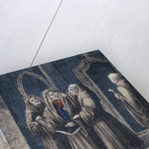 The Monks covering the King with a drape in the Camenz Convent by School German