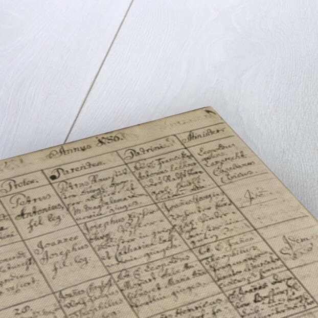 Mozart's entry in the baptismal register, 1756 by Austrian School