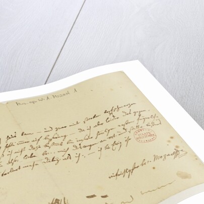 Letter from Mozart to a freemason, January 1786 by Wolfgang Amadeus Mozart