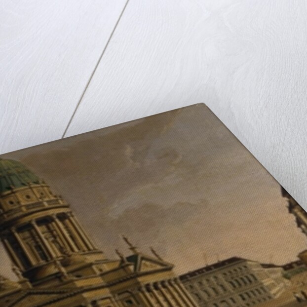 The Gendarmenmarkt with the French Playhouse and French Dom, Berlin, 1788 by Karl Friedrich Fechhelm