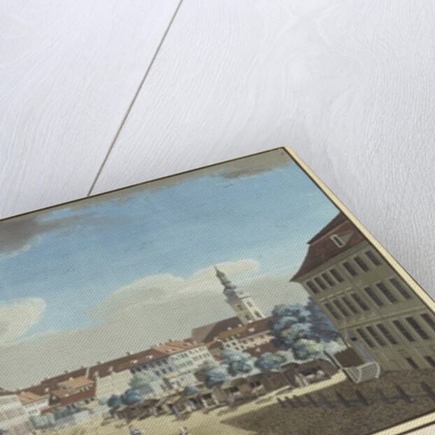 View of the Hackescher Markt and the Church of St. Mary, Berlin by School German