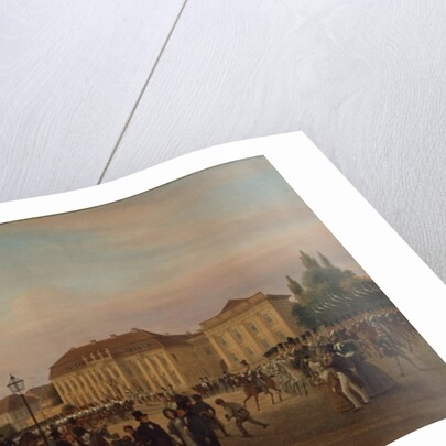 Parade before the royal palace, 1839 by Wilhelm Bruecke
