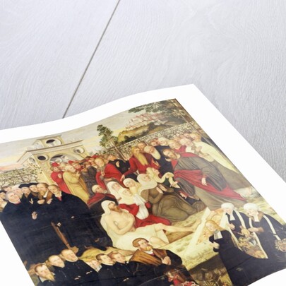 Reformers' group at a miracle by Lucas the Younger (after) Cranach