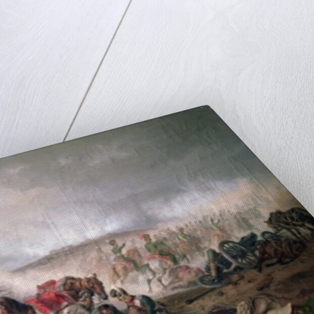 The death of Count Seinsheim at the Battle of Borodino in 1812, 1862 by Adam Albrecht