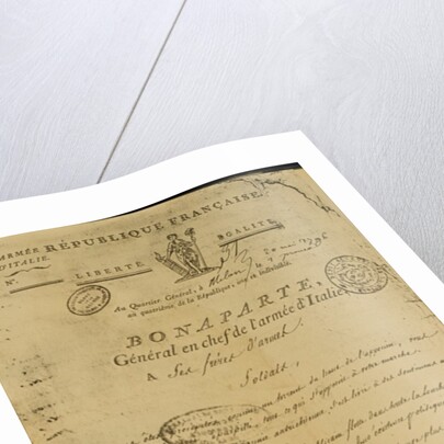 Instructions to soldiers issued by Napoleon as General of the Italian Army, 20th May 1796 by French School