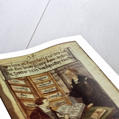 Jakob Fugger in his office, 1518 by German School