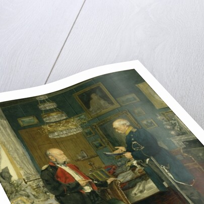 Bismarck with Emperor Wilhelm I in a room in the Unter den Linden palace, Berlin by Konrad Siemenroth