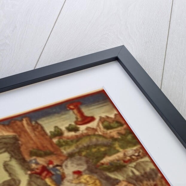 Moses parting the Red Sea, image from the Luther Bible by German School