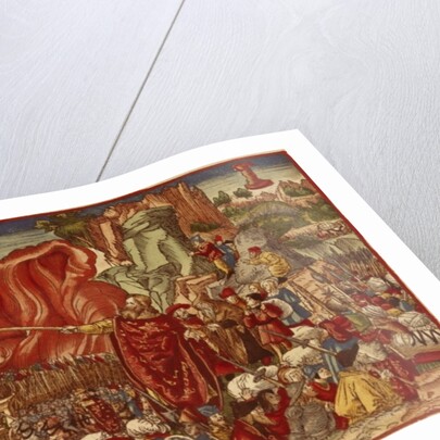 Moses parting the Red Sea, image from the Luther Bible by German School