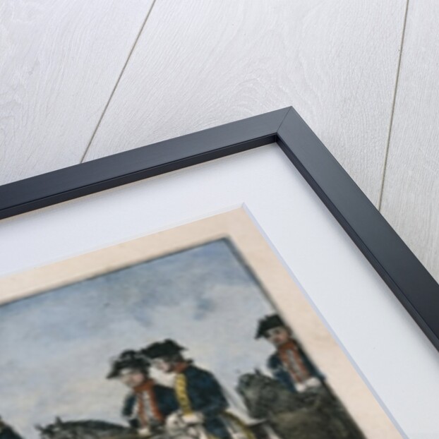 Frederick the Great with the farmers by German School