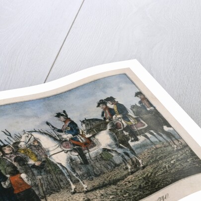 Frederick the Great with the farmers by German School