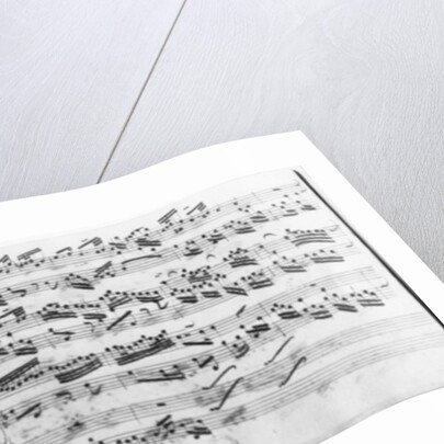 Autograph of the partita 'Sei gegruesset, Jesu guetig' by Johann Sebastian Bach