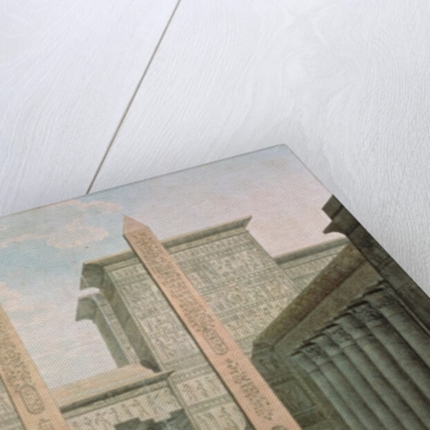 The Entrance to the Temple, Act I scene iii by German School