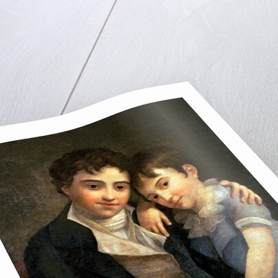 Portrait of Karl Thomas and Franz Xaver, the two sons of Wolfgang Amadeus Mozart, 1798 by Hans Hansen
