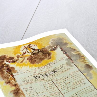 Play-bill for the world premier performance in Vienna of The Magic Flute by Austrian School