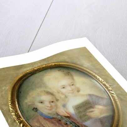 Wolfgang Amadeus Mozart and his sister Maria-Anna, called 'Nannerl' by Eusebius Johann Alphen