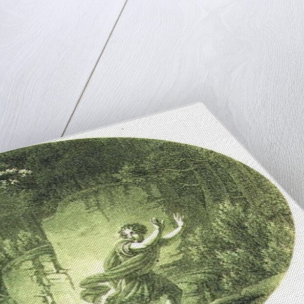 Tamino pursued by a giant serpent, Act I scene I from 'The Magic Flute' by Wolfgang Amadeus Mozart by Austrian School