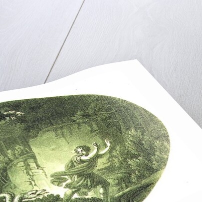 Tamino pursued by a giant serpent, Act I scene I from 'The Magic Flute' by Wolfgang Amadeus Mozart by Austrian School