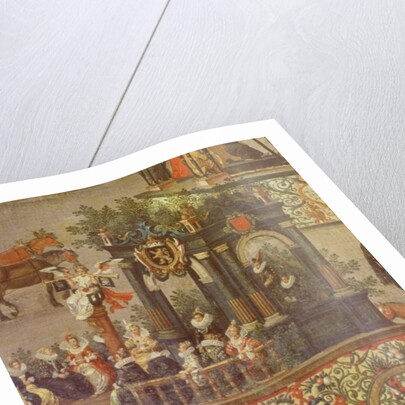 The Triumph of Archduchess Isabella in the Ommeganck in Brussels on 31st May 1615, detail of the Car of the Court of Isabella, 1615 by Denys van Alsloot