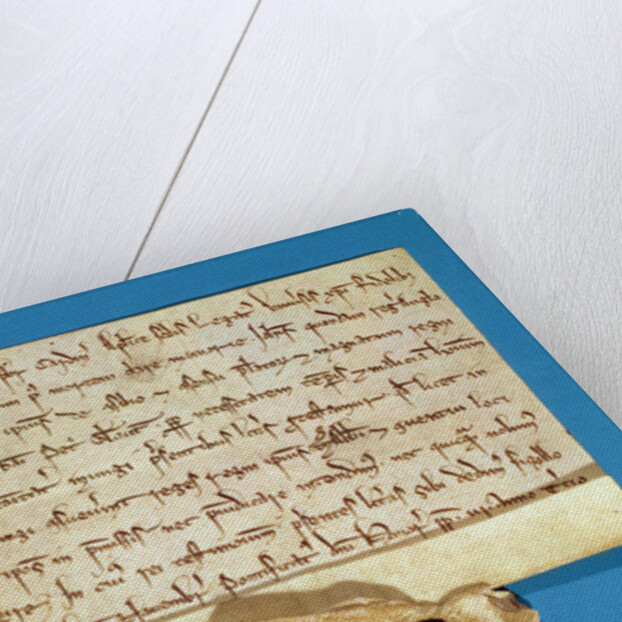 A formal protest over the anointment of Henry III in Gloucester, written by the Papal Legate, Cardinal Gualo, 1218 by Italian School