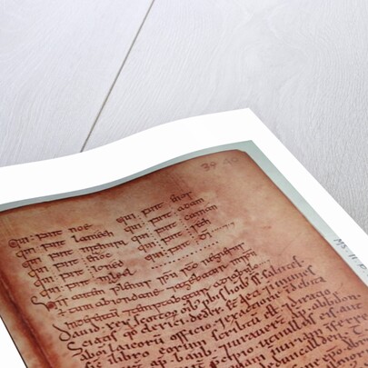 Ms 11.6.32 Charter issued to the clerics of Deer, by King David from 'The Book of Deer' by School Scottish