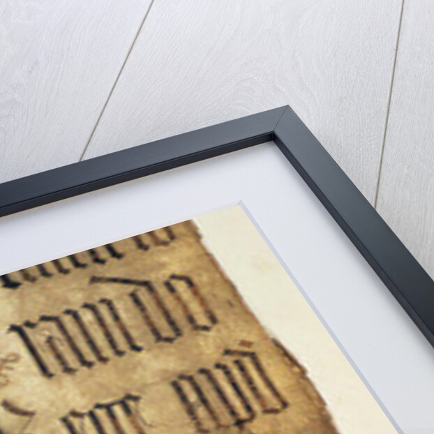 Title page of the King's Bench plea roll for Hilary Term, 1487 by English School