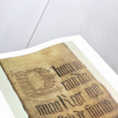 Title page of the King's Bench plea roll for Hilary Term, 1487 by English School