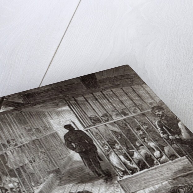 Caged prisoners on route to Botany Bay by English School