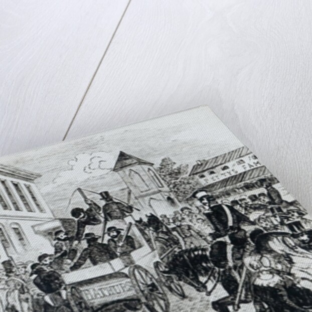 Arrival of the Government Conveyance at the Colonial Treasury, Sydney, on 21st August 1851 by Marshall Claxton