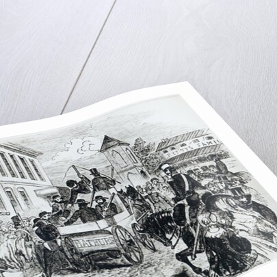 Arrival of the Government Conveyance at the Colonial Treasury, Sydney, on 21st August 1851 by Marshall Claxton